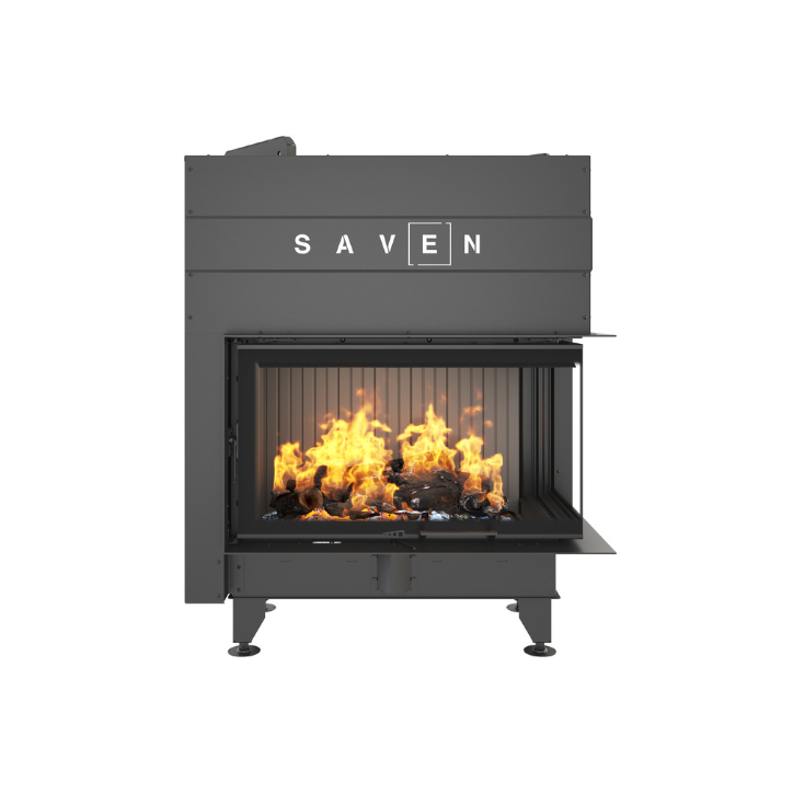 Inserto per camino SAVEN Energy Up 85 x 50 x 47 R Nero (17,0 kW) ECO