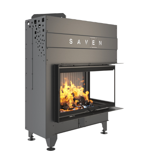 Insert de cheminée SAVEN Energy Up 85 x 50 x 47 R Noir (17,0 kW) ECO
