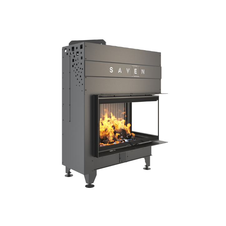 Insert de cheminée SAVEN Energy Up 85 x 50 x 47 R Noir (17,0 kW) ECO