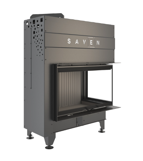 Insert de cheminée SAVEN Energy Up 85 x 50 x 47 R Noir (17,0 kW) ECO