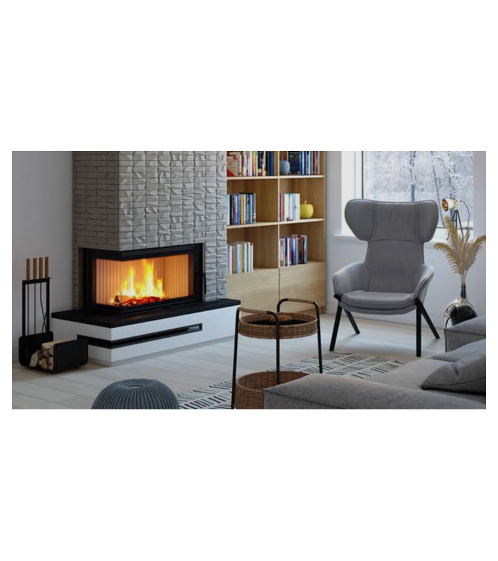 lareira em aço SAVEN Energy 90x50 Eco – 19 kW
