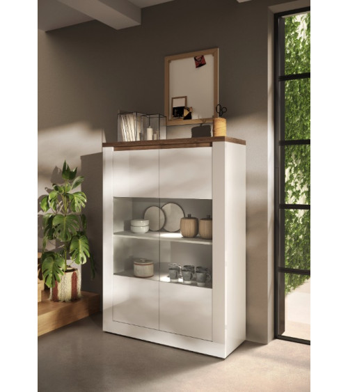 Vitrina 2 puertas FANTASY bronze/roble Mercure 105 x 170 cm