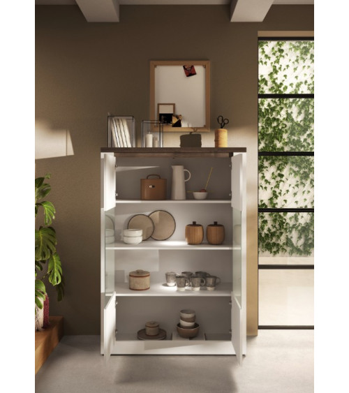 Vitrina 2 puertas FANTASY bronze/roble Mercure 105 x 170 cm