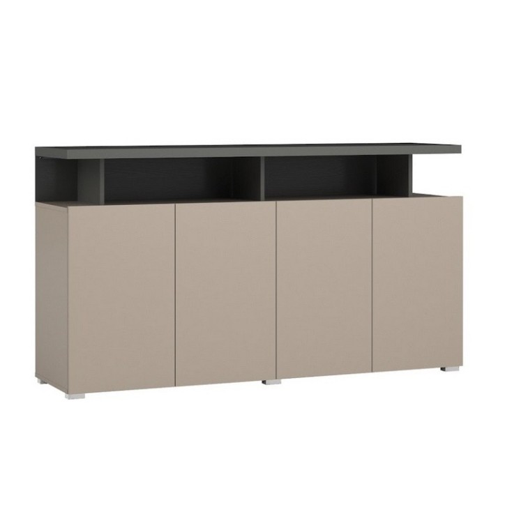 Salon complet SERIO - beige et noir