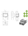 Inserto camino HEATING.PRO.M.6 - sinistro