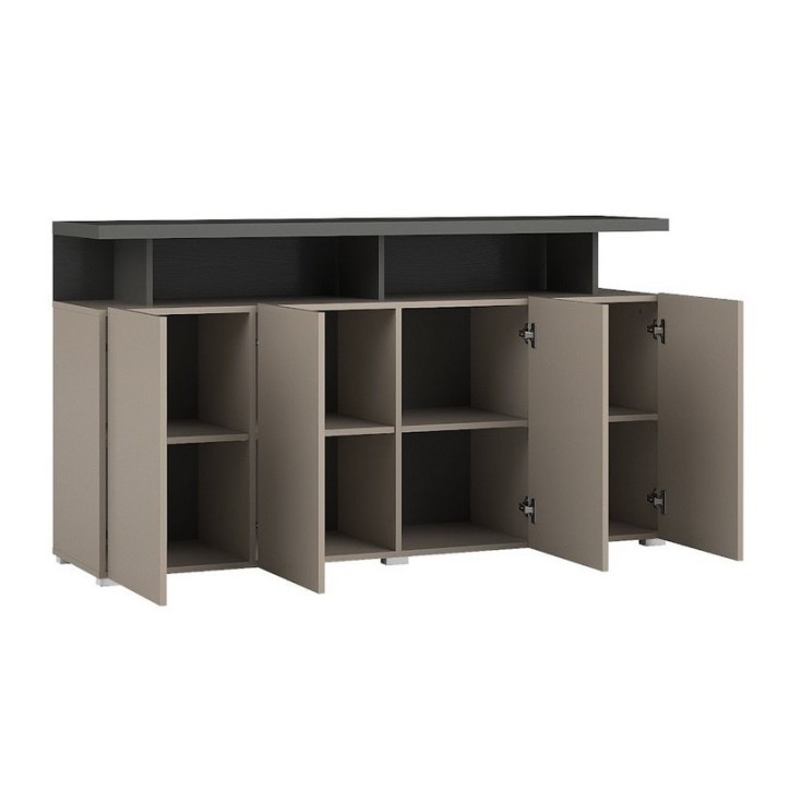 Salon complet SERIO - beige et noir