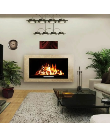 Inserto para chimenea 80 EVO LD doble cara TUNNEL 84 CM 6-12kW diseño de alta gama