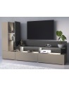 Salon complet SERIO - beige et noir