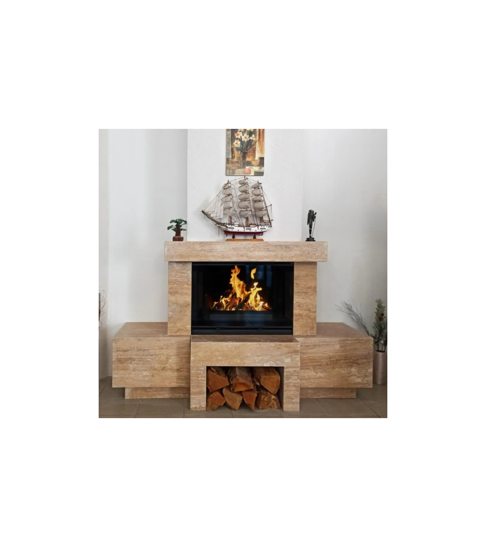 Inserto para chimenea 80 CM LD EVO 8-14kW diseño de alta gama