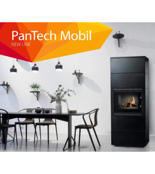 Insert de cheminée 60 BCG L meuble noir 2+2  70x180 CM 4-6 kW