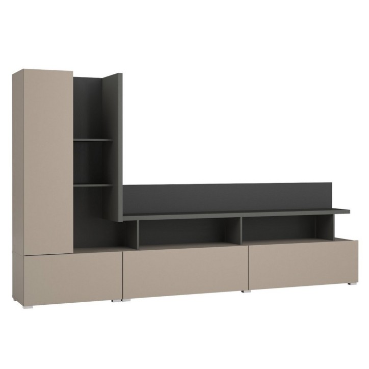 Salon complet SERIO - beige et noir