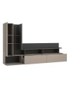 Salon complet SERIO - beige et noir