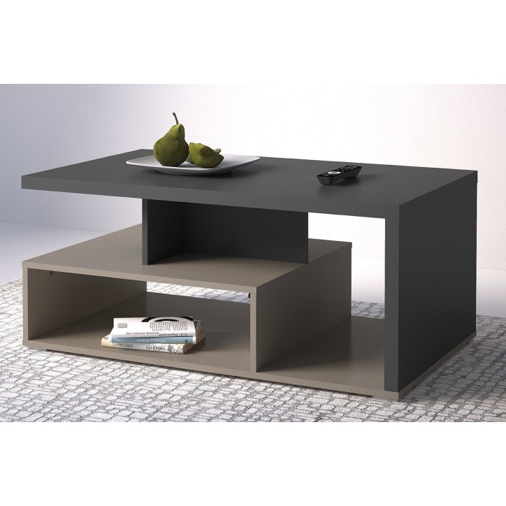 Salon complet SERIO - beige et noir