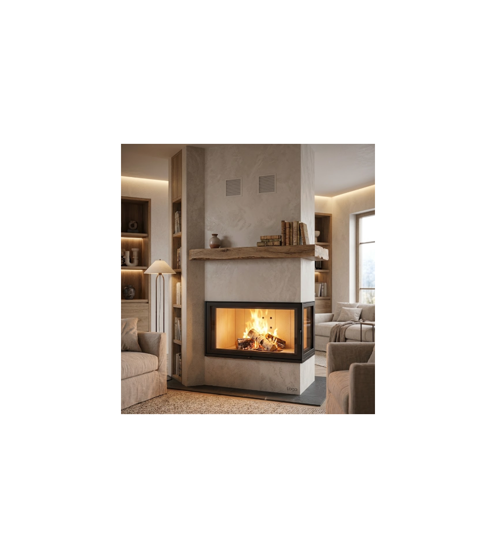 Insert de cheminée Kominek 13KW 128cm x 106cm