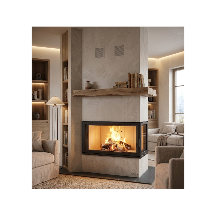 Inserto de chimenea Kominek 13KW 128cm x 106cm Inserto de chimenea Kominek 13KW 128cm x 106cm