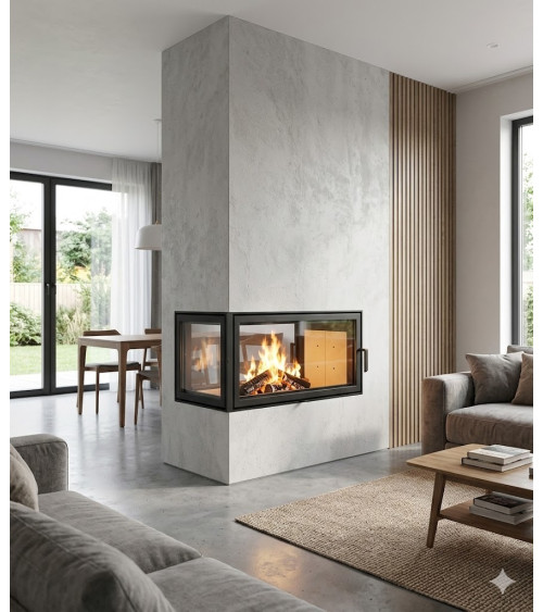 Insertable de chimenea Kominek 13KW 122cm x 49cm
