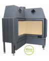 Insertable de chimenea de esquina Kominek 12KW 109cm x 43cm