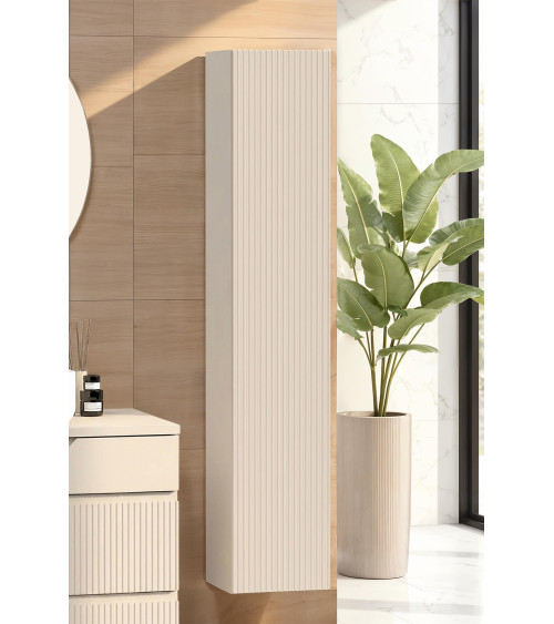 Meuble salle de bain suspendu+colonne RIO cashmere 100x93x48 cm
