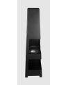 Biochimenea de jardín piramidal autoportante, negro mate 115 x 30 cm