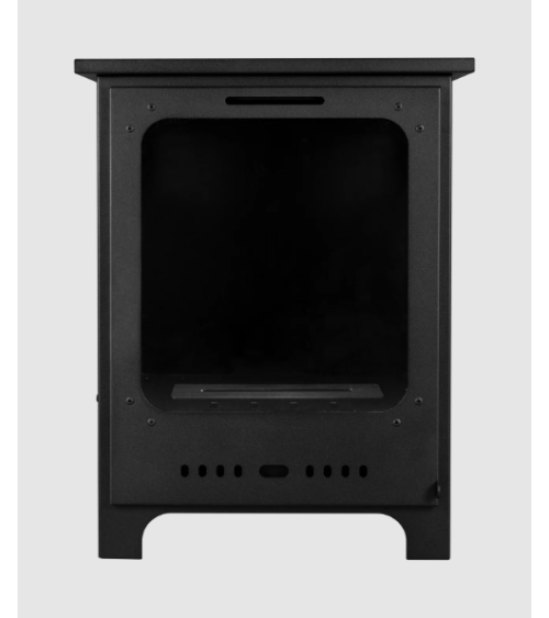 Lareira ecológica tipo salamandra Mini, preto mate com vidro