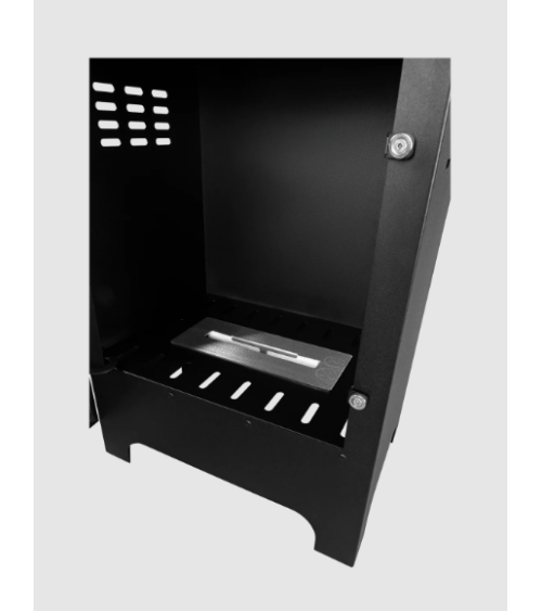 Lareira ecológica tipo salamandra Mini, preto mate com vidro