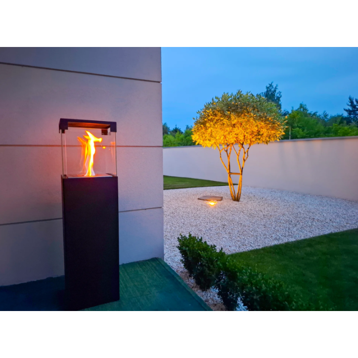 Biocamino da terra PATIO – BESTIA nero opaco 95,7 x 26,8 cm