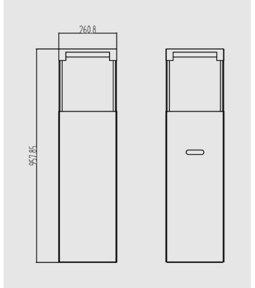 Biocheminée sur pied PATIO – BESTIA noir mat 95,7 x 26,8 cm