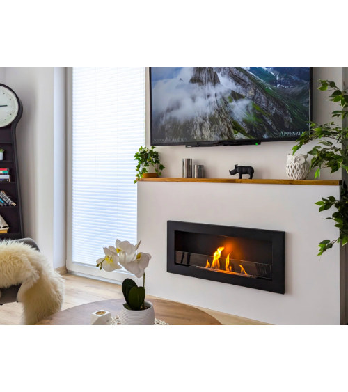 Bioclimática 900x400 SLIM negro estructurado con cristal