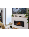 Biocheminée 900x400 SLIM noire structurée avec vitre