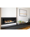 Lareira de bioetanol 900x400 SLIM preta estruturada com vidro