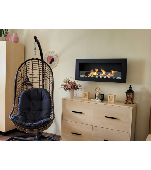 Bioclimática 900x400 SLIM negro estructurado con cristal