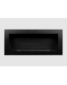 Biocheminée 900x400 SLIM noire structurée avec vitre