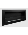 Biocheminée 900x400 SLIM noire structurée avec vitre