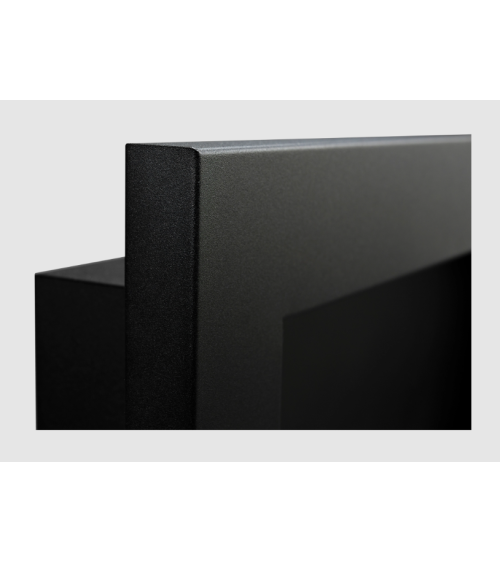 Biocheminée 900x400 SLIM noire structurée avec vitre