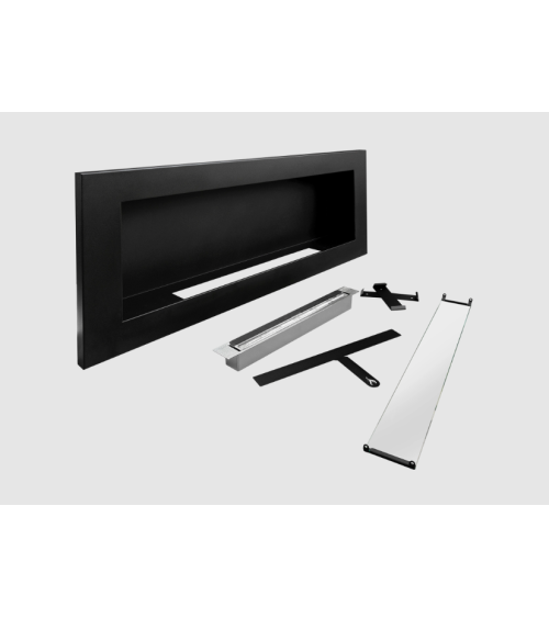 Bioclimática 900x400 SLIM negro estructurado con cristal