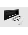 Biocheminée 900x400 SLIM noire structurée avec vitre