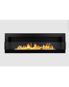 BIOCAMINO 1200x400 struttura nera con vetro