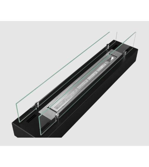Lareira ecológica de embutir com vidro 700 mm