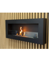 Biocheminée Box 900 x 400 noire avec vitre
