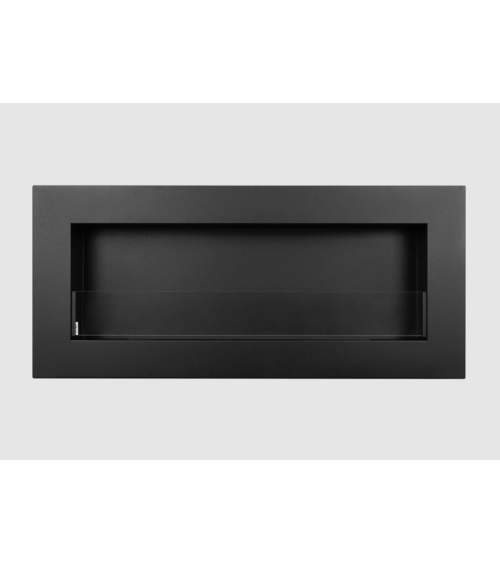 Biocamino Box 900 x 400 nero con vetro