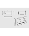 Bio-lareira Box 900 x 400 preta com vidro
