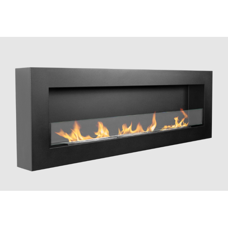 Biocheminée murale 1200 x 400 BOX avec vitre – Finition structurée