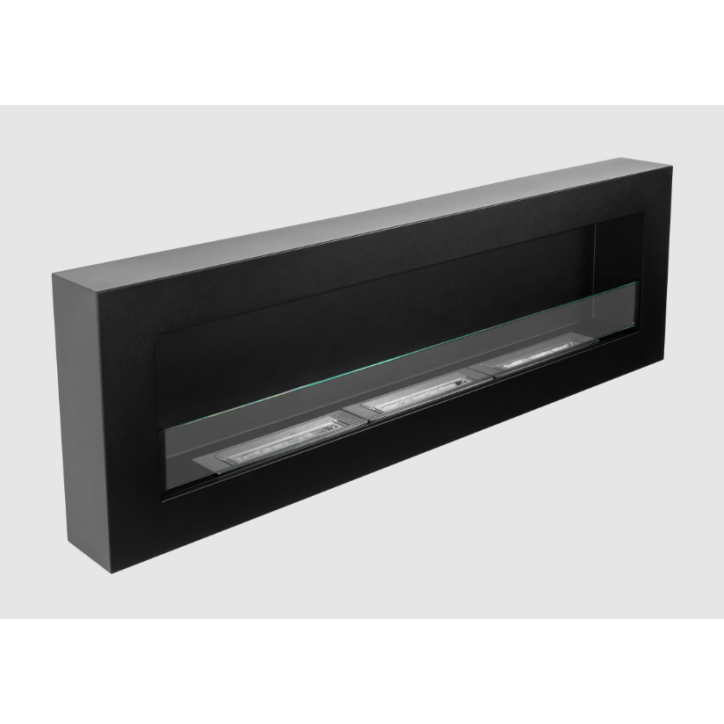 Biocheminée murale 1200 x 400 BOX avec vitre – Finition structurée