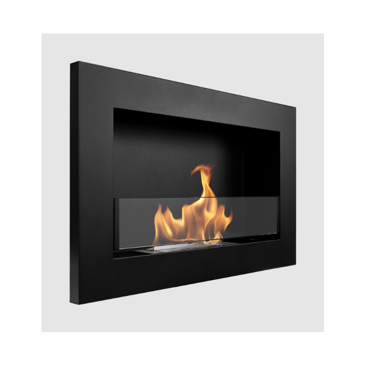 Biocamino 650 x 400 Slim nero con vetro Biocamino 650 x 400 Slim nero con vetro