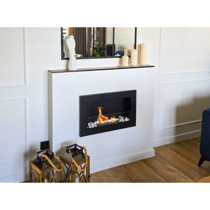 Biochimenea 650 x 400 Slim negra con cristal