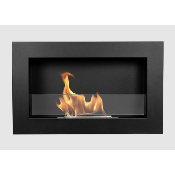 Biochimenea 650 x 400 Slim negra con cristal