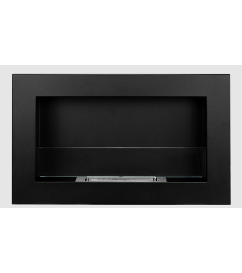 Biocamino 650 x 400 Slim nero con vetro