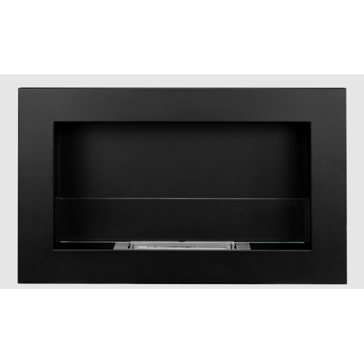 Biocamino 650 x 400 Slim nero con vetro Biocamino 650 x 400 Slim nero con vetro