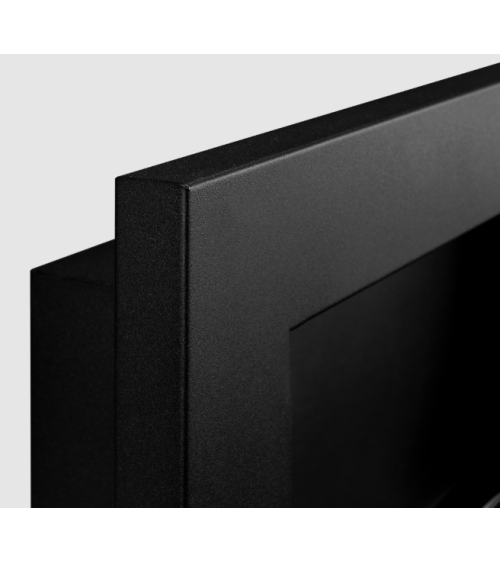Biocamino 650 x 400 Slim nero con vetro