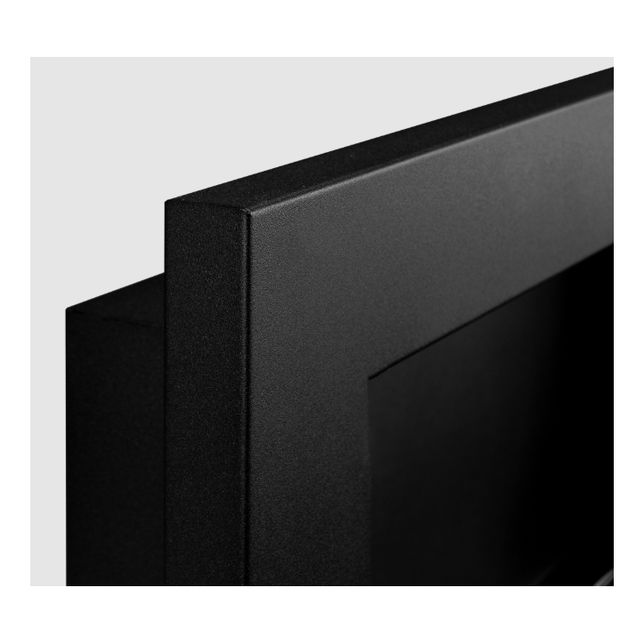 Biocheminée 650 x 400 Slim noire avec vitre